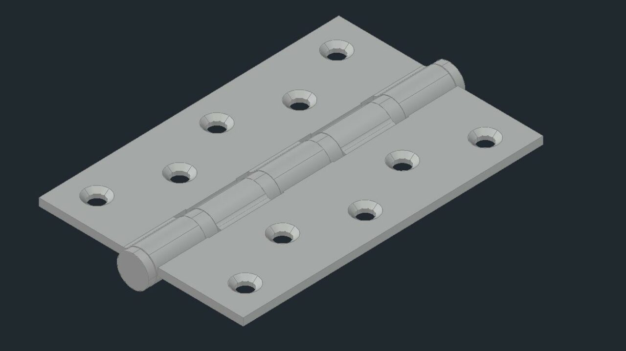 Чертеж Петля врезная APECS 120х80-В4-Steel-CR