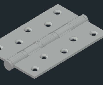 Чертеж Петля врезная APECS 120х80-В4-Steel-CR