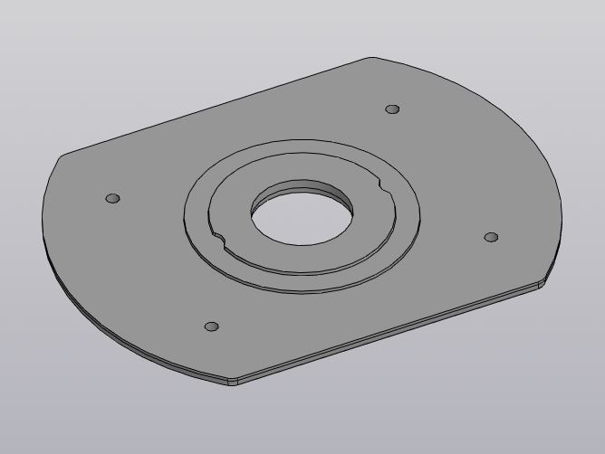 3D модель Площадка фрезера Redverg RD-ER125