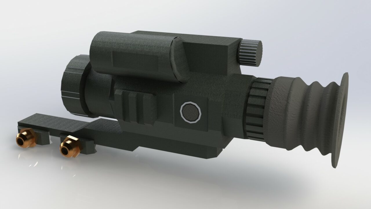 3D модель Тепловизионный прицел Атак ET23-35LRF PRO