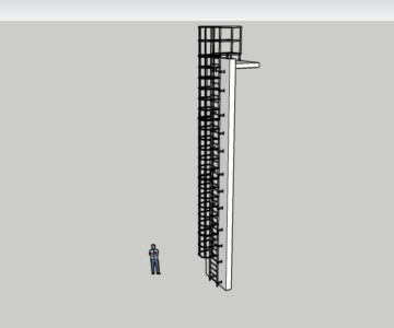 3D модель Пожарная лестница П1-2