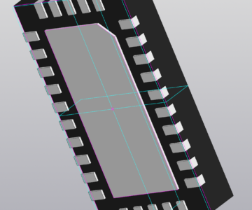 3D модель Корпус QFN-30 (3x5x0,75мм, шаг 0.4мм)