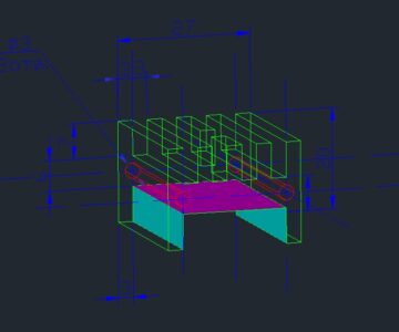 3D модель Радиатор для охлаждения полупроводниковых приборов