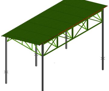 3D модель Навес для сцены 3х6