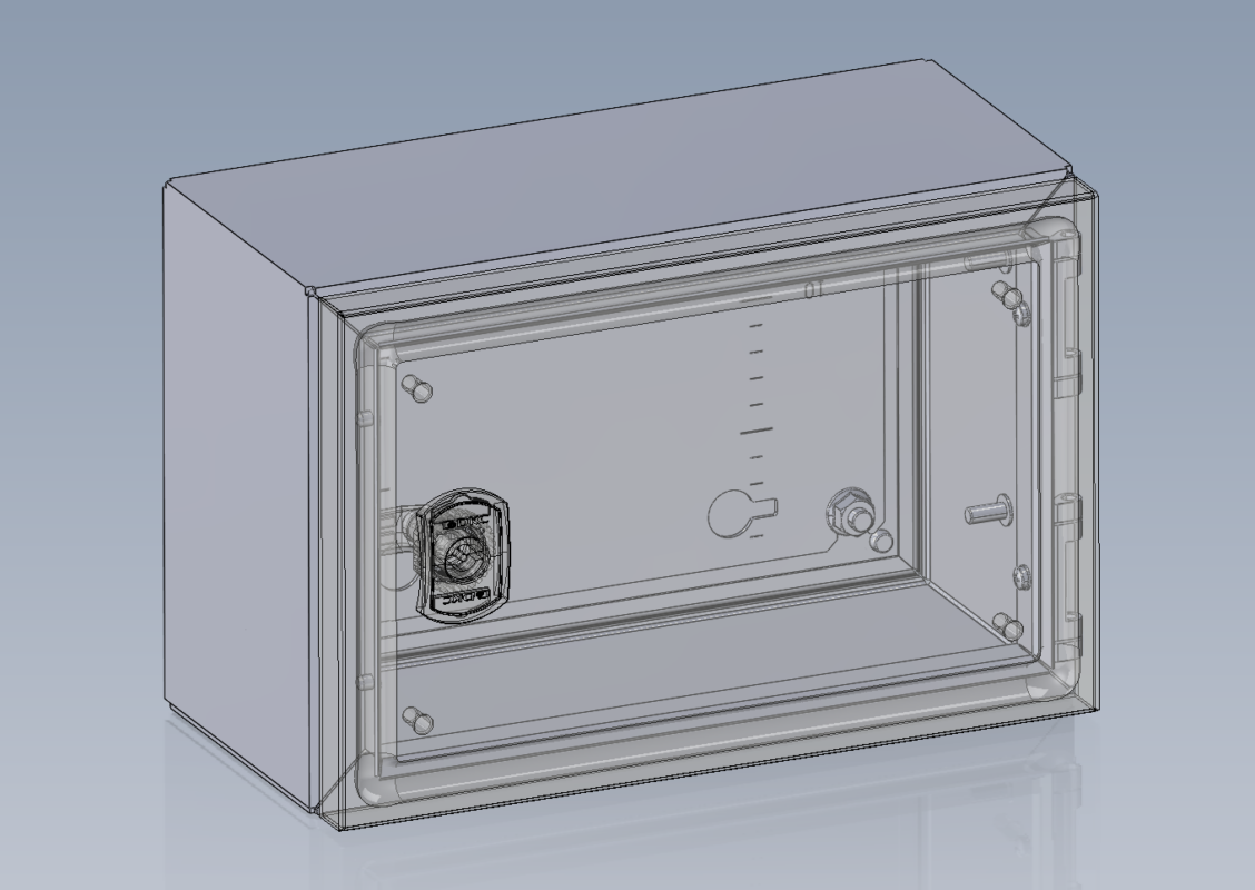 3D модель Корпус навесной ST с М/П ВxШxГ 200x300x150 мм, без фланца, IP66