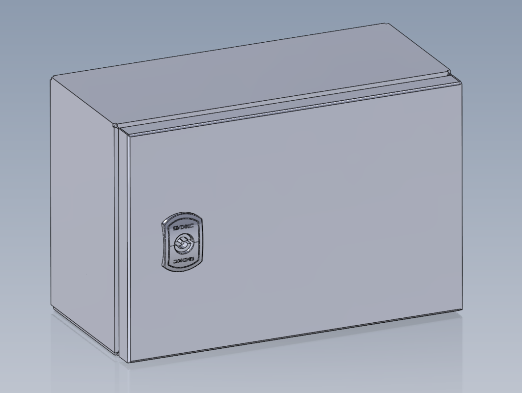3D модель Корпус навесной ST с М/П ВxШxГ 200x300x150 мм, без фланца, IP66