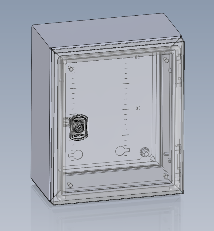 3D модель Корпус навесной ST с М/П ВxШxГ 300x250x150 мм, без фланца, IP66