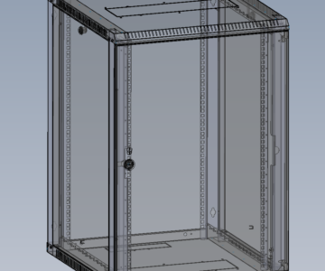 3D модель Шкаф телекоммуникационный настенный разборный 18U (600 × 650) дверь металл