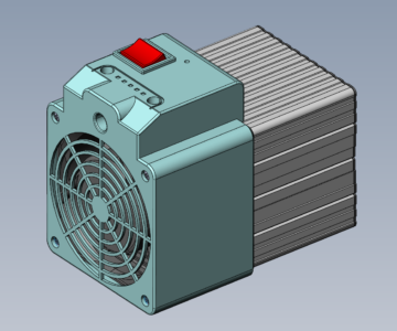 3D модель Нагреватель 100 Вт полупроводниковый Rem, 220 В с вентилятором