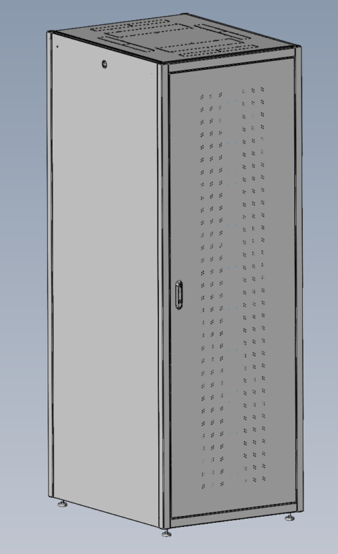 3D модель Шкаф телекоммуникационный напольный ЭКОНОМ 48U (800 × 1000) дверь перфорированная 2 шт.