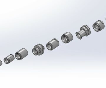 Чертеж Втулки резьбовые по ОСТ 1 10773 - ОСТ 1 10775, ОСТ 1 11490