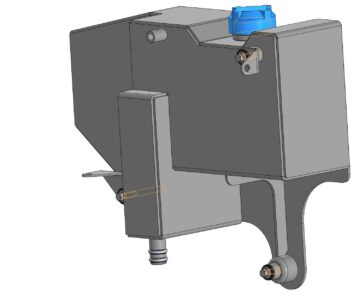 3D модель Модель топливного бака для мотоблока из алюминиевого листа