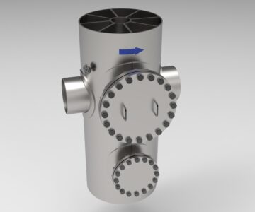 3D модель ТС-568.00.000 Грязевик вертикальный Dу от 350 до 1000 мм