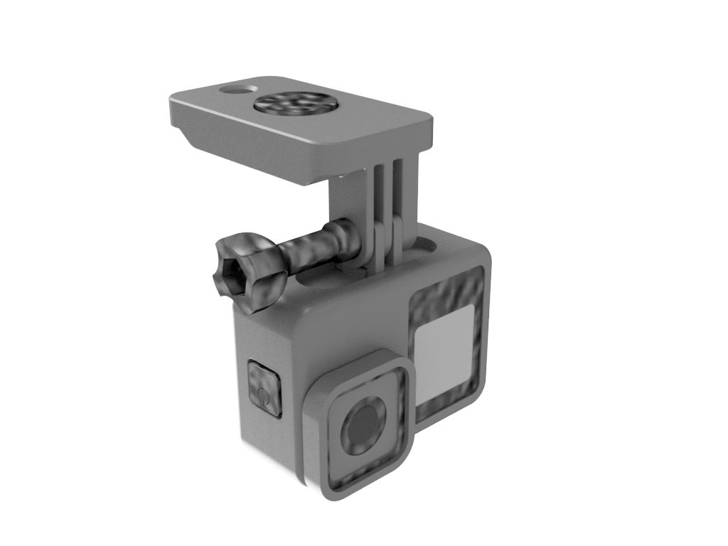 3D модель Камера GoPro 13 с магнитным кронштейном