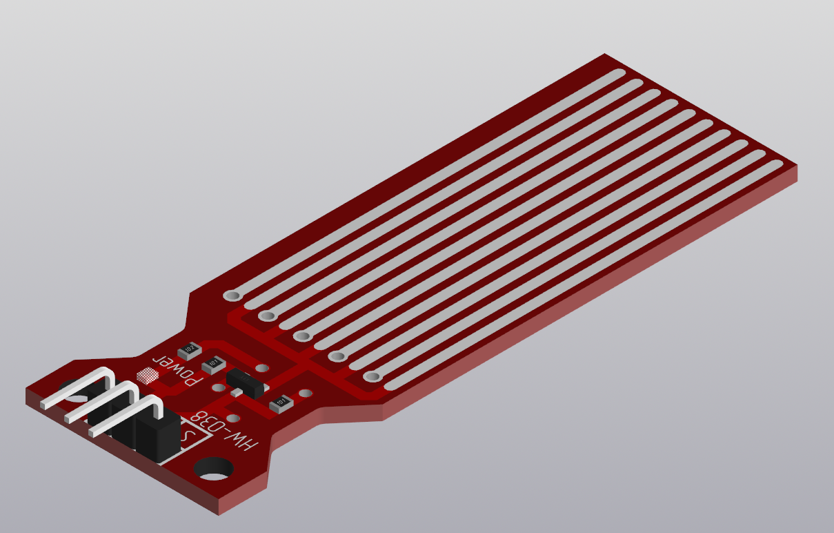 3D модель 3D-модель датчика уровня и протечки Water sensor HW-038