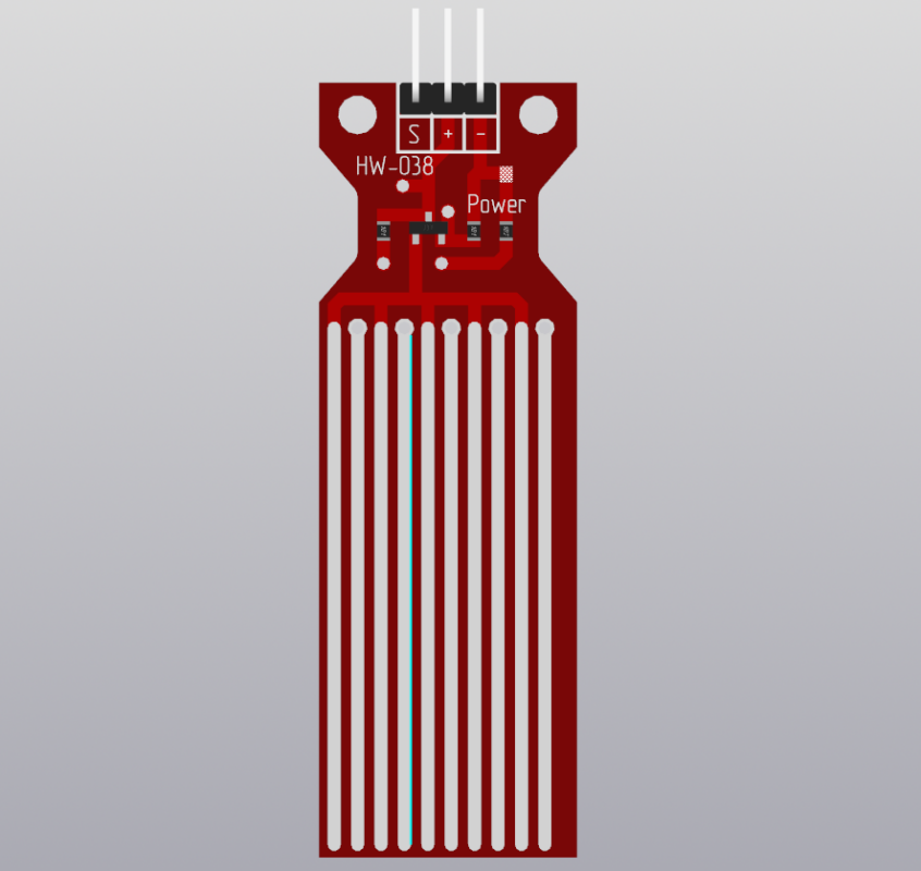 3D модель 3D-модель датчика уровня и протечки Water sensor HW-038