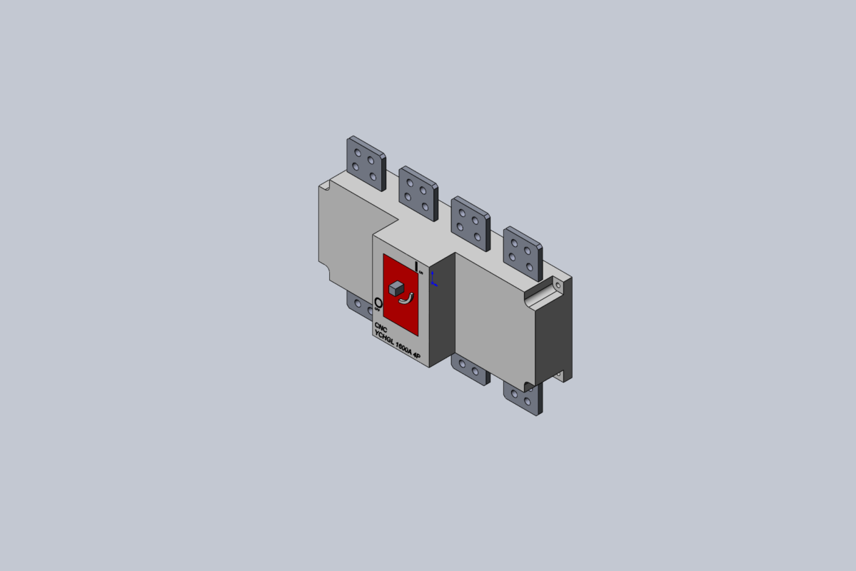 3D модель Выключатели нагрузки-рубильники CNC YCHGL 1600A и 2500А 4P