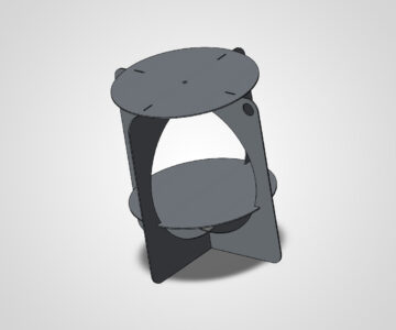 3D модель Журнальный столик из алюминия 5мм