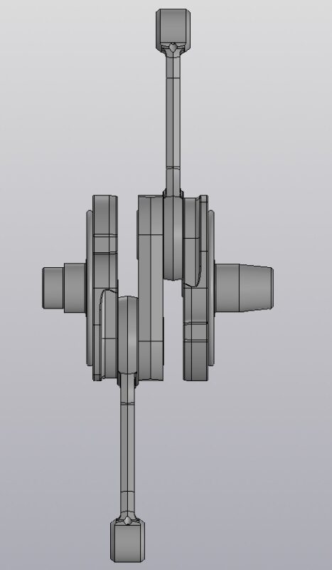 3D модель Кривошипный механизм с маслоуловителем двигателя М-72