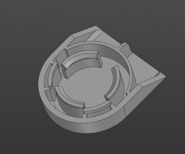 3D модель Заглушка на дворник FRONT, АМ: TOYOTA, SH SPARK