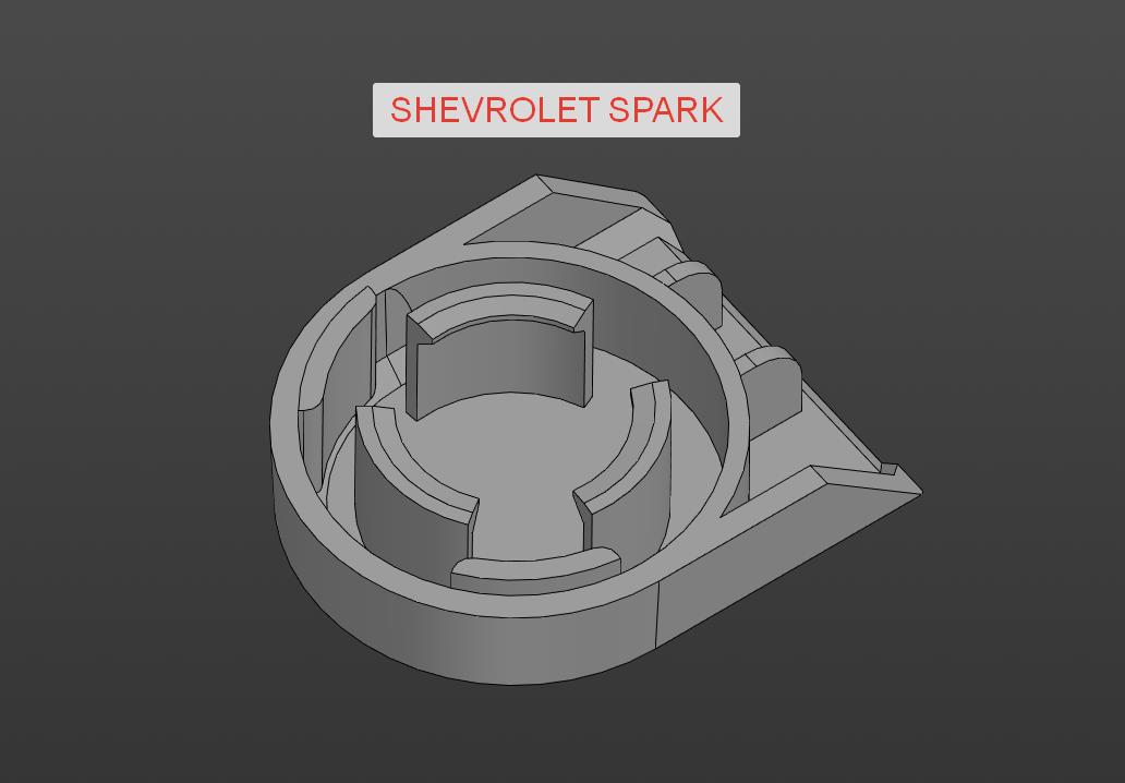 3D модель Заглушка на дворник FRONT, АМ: TOYOTA, SH SPARK