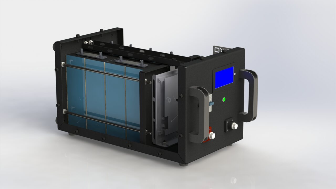 Чертеж Корпус акамулятора для ячеек LiPO4 314А/час 12,8В