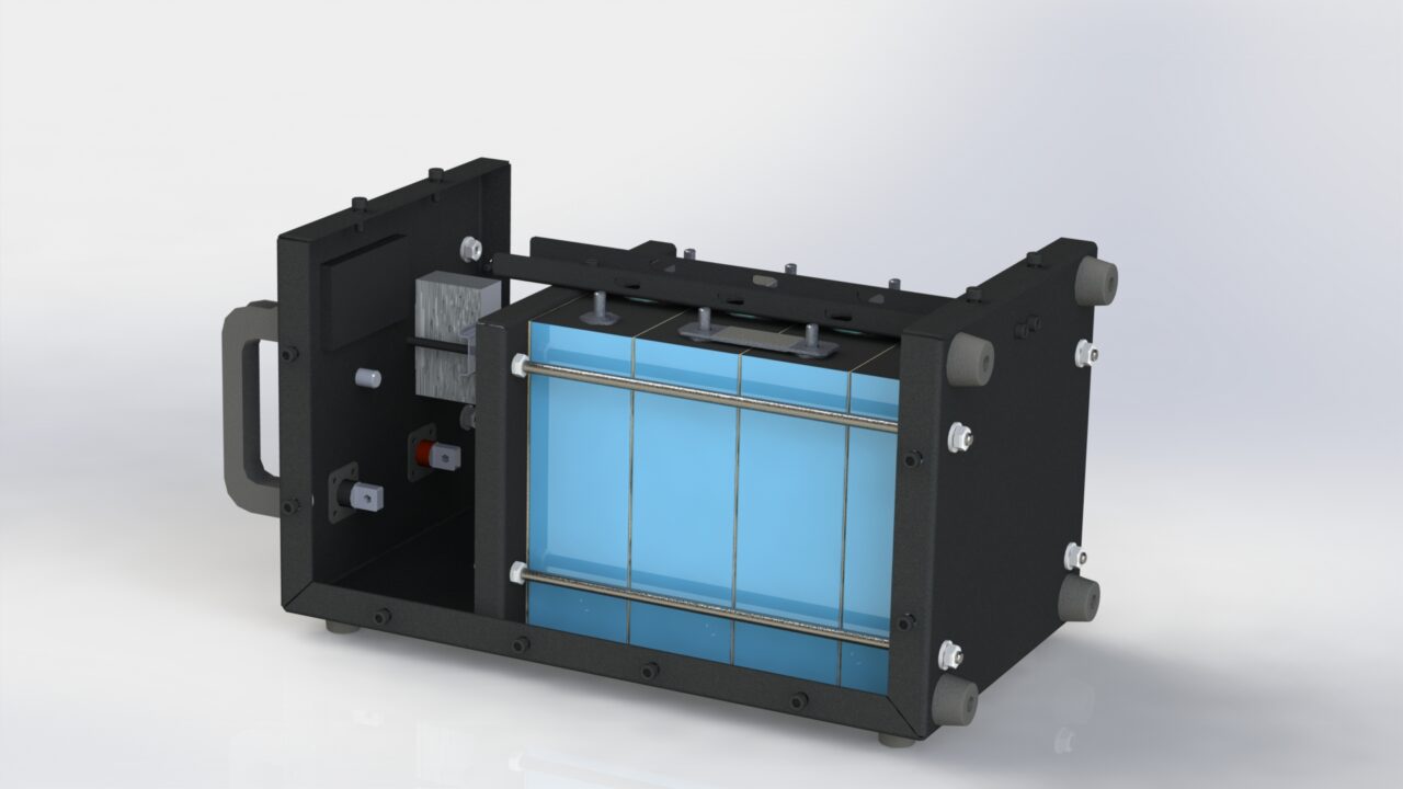 Чертеж Корпус акамулятора для ячеек LiPO4 314А/час 12,8В