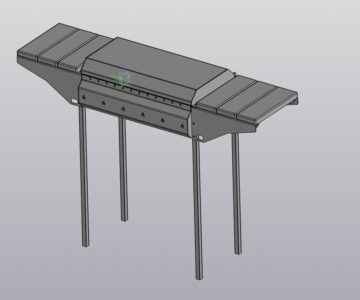 3D модель Мангал 1210х350х860 мм