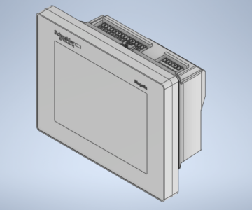 3D модель Компактная сенсорная панель оператора (HMI) Schneider Electric Magelis Easy GXU (модель HMIGXU3500/3512)