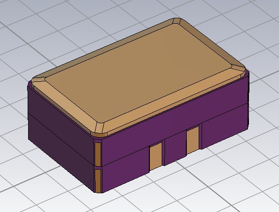 3D модель Корпус SMD генератора кварцевого ГК323
