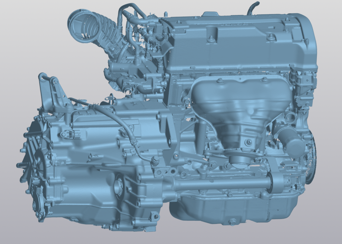 3D модель Скан модель двигателя Honda K20A с АКПП MTJA