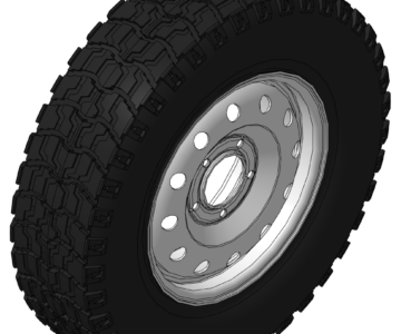 3D модель Колесо 225/75 R16 ВАЗ-2121 (Нива)