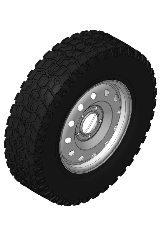 3D модель Колесо 225/75 R16 ВАЗ-2121 (Нива)