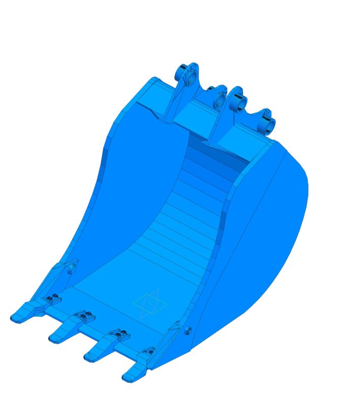 3D модель Ковш экскаватора V=0.04 м3, ширина 300 мм