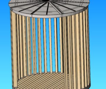3D модель Беседка  диаметром 3660 мм