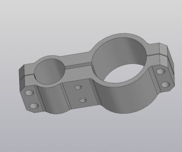 3D модель Крепление ЛЦУ на ствол d=14 мм для 3D-печати