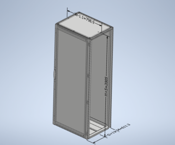 3D модель Электротехнический распределительный шкаф (В2005 × Ш800 × Г611)