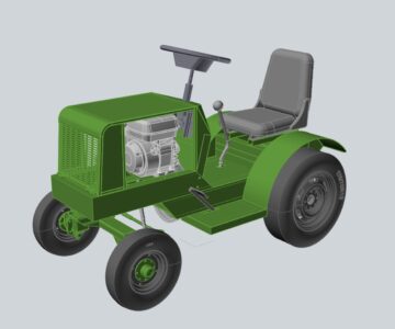 3D модель Минитрактор из запчастей ВАЗ