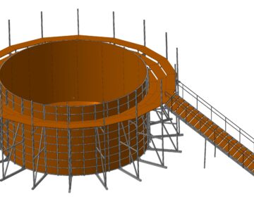 3D модель Мотоаттракцион с диаметром трека 8,5м