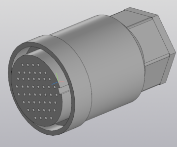 3D модель Розетка РС50 с кожухом