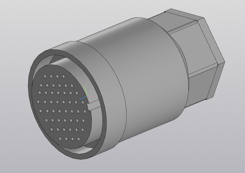 3D модель Розетка РС50 с кожухом