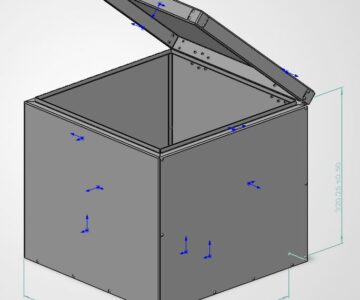 3D модель Рундук сборный на заклепки 320х380х380