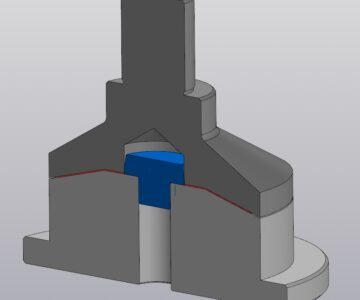 3D модель Штамп гибочный для гибки шайбы s= 0,8мм