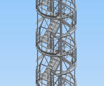 3D модель Шахтная лестница Ш4