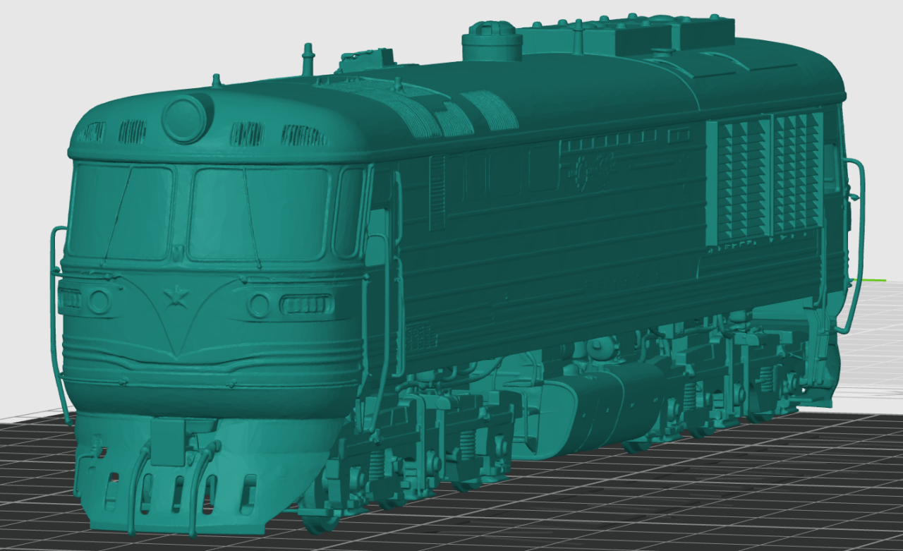 3D модель Модель тепловоза Т350