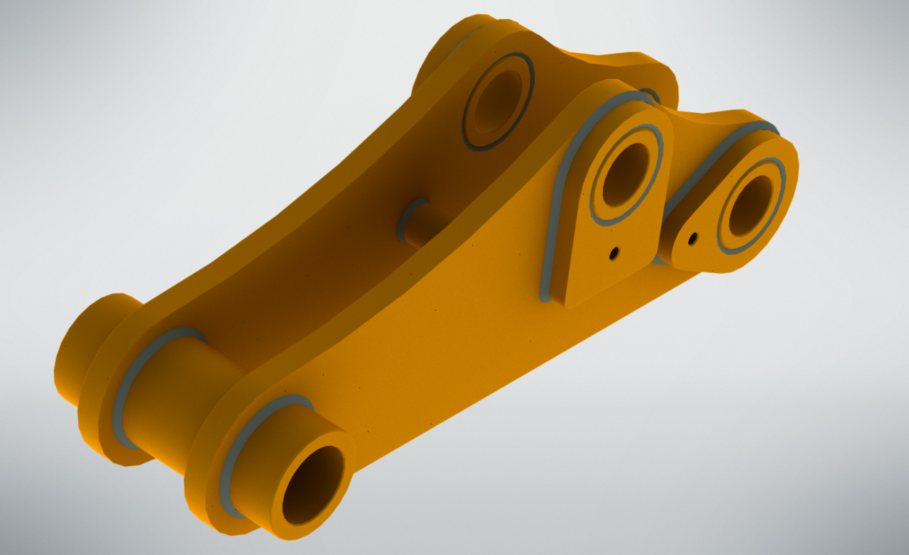 3D модель Тяга опрокидывания ковша JCB 162-03823 (аналог)
