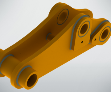 3D модель Тяга опрокидывания ковша JCB 162-03823 (аналог)