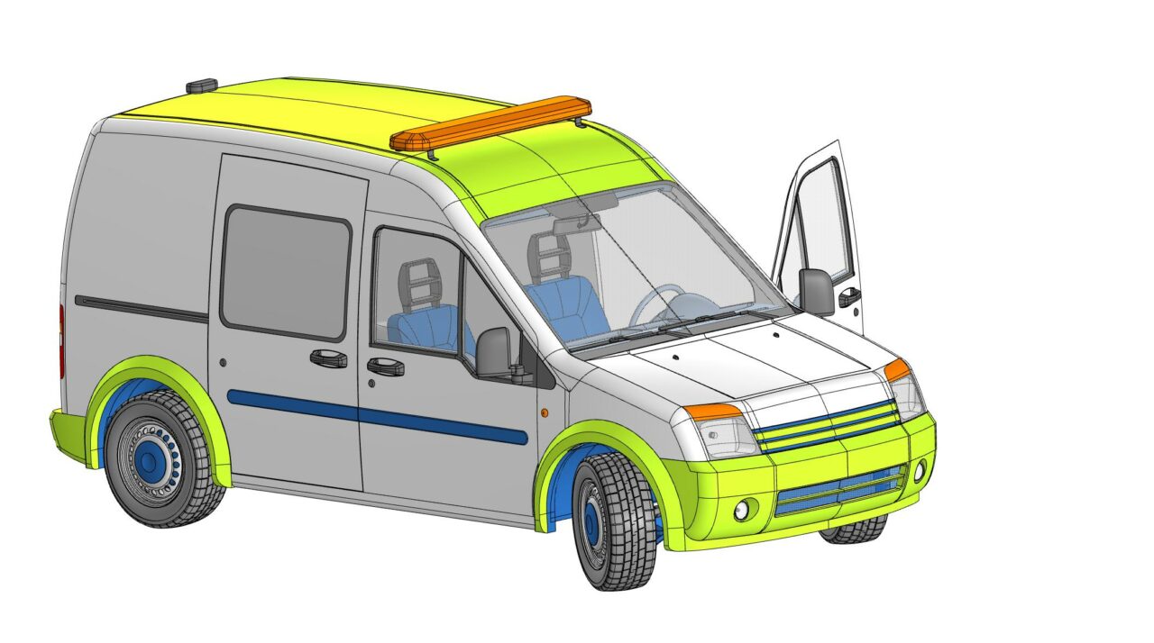 3D модель Фургон Ford Transit Connect