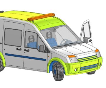 3D модель Фургон Ford Transit Connect