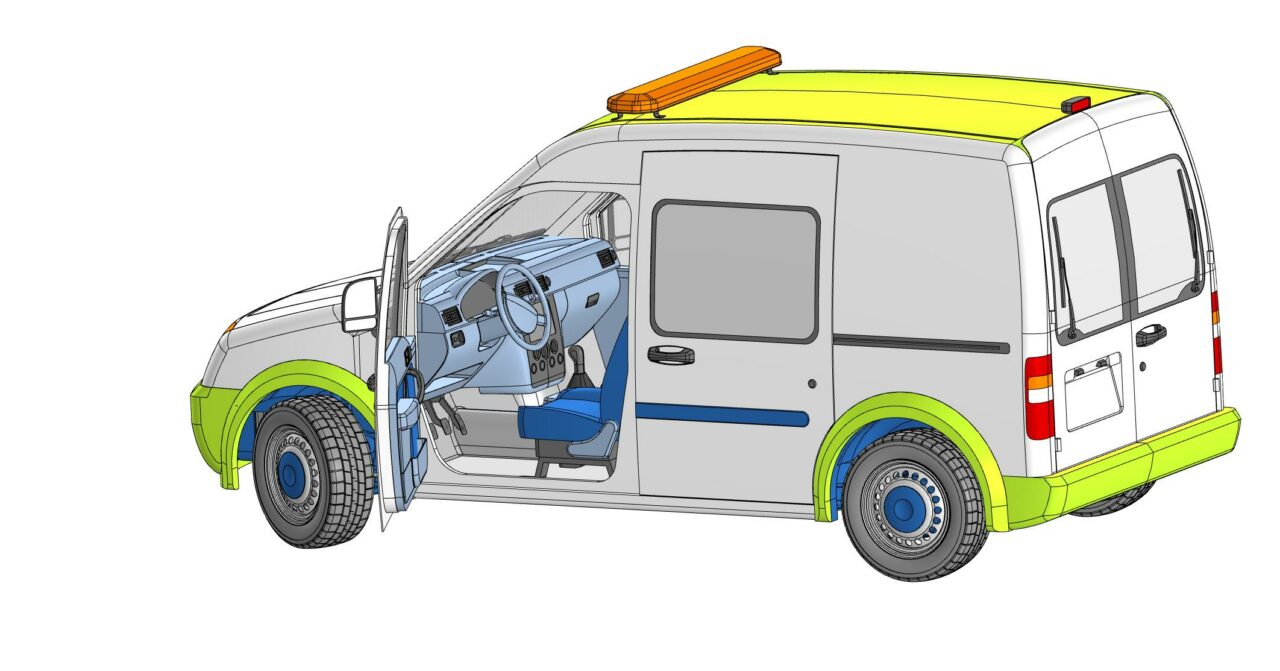 3D модель Фургон Ford Transit Connect